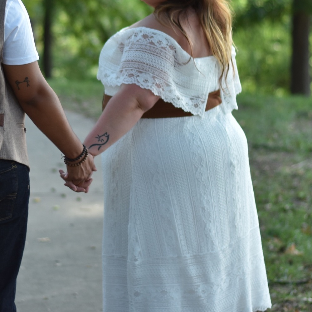 City Chic white off the shoulder plus size dress